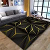 Modern 3D Geometric Area Rug - Optical Illusion Carpet for Living Room & Bedroom