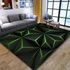 Modern 3D Geometric Area Rug - Optical Illusion Carpet for Living Room & Bedroom