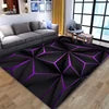 Modern 3D Geometric Area Rug - Optical Illusion Carpet for Living Room & Bedroom