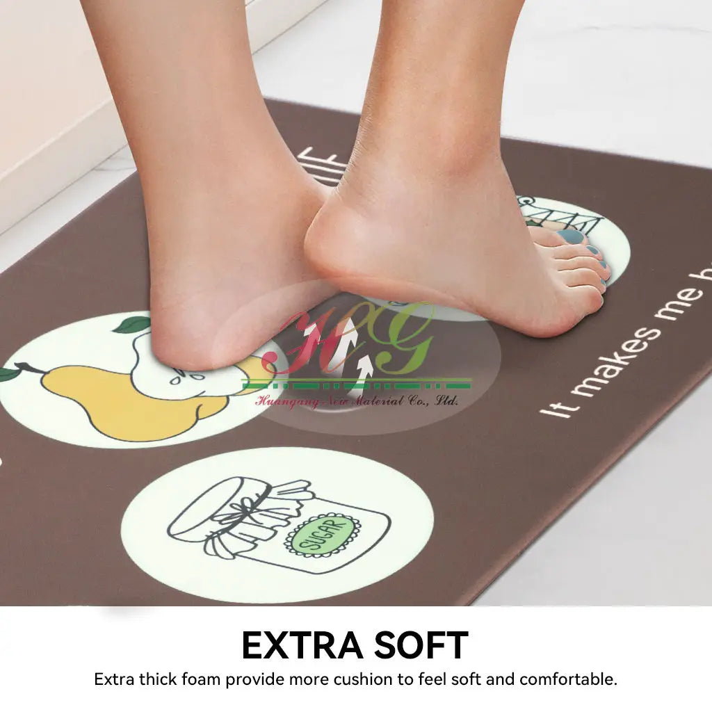 Modern Fruit Kitchen Mat - Non-Slip, Waterproof & Machine Washable Rug