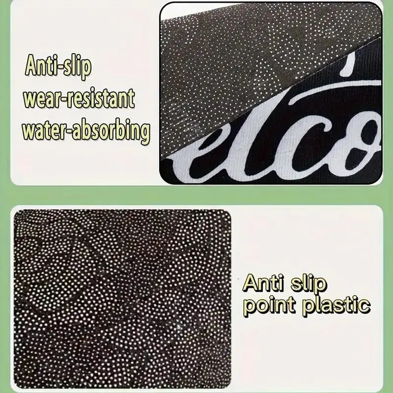 Plush Velvet Entryway Mat - Durable & Non-Slip Doormat for Easy Home Cleaning
