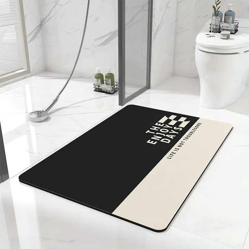 Nordic Diatomite Bath Mat - Soft, Super Absorbent & Non-Slip Toilet Rug