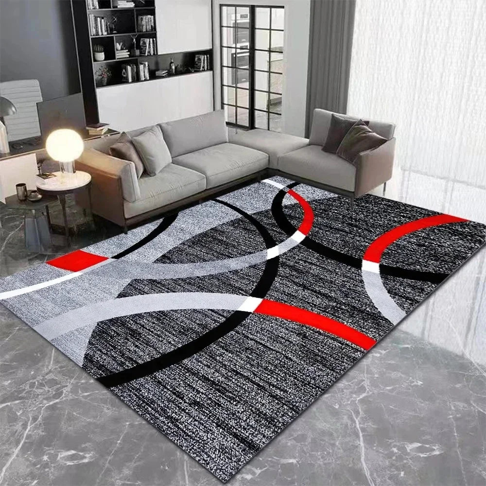 Nordic Geometric Area Rug - Modern Large Carpet for Living Room, Luxury Sofa Decor