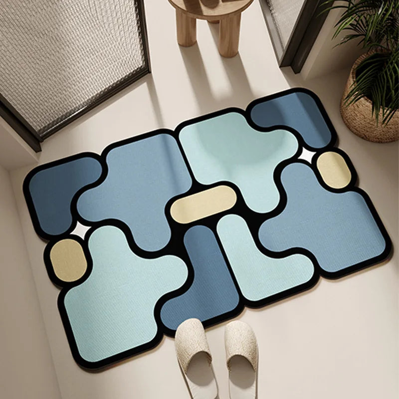 Modern Diatomite Bath Mat - Quick-Dry, Super Absorbent & Non-Slip