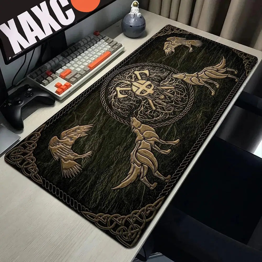 Viking Vegvisir Gaming Mouse Pad - Extra Large Thick Mat for PC & Notebook