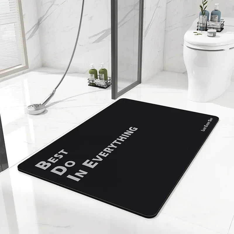 Nordic Diatomite Bath Mat - Soft, Super Absorbent & Non-Slip Toilet Rug
