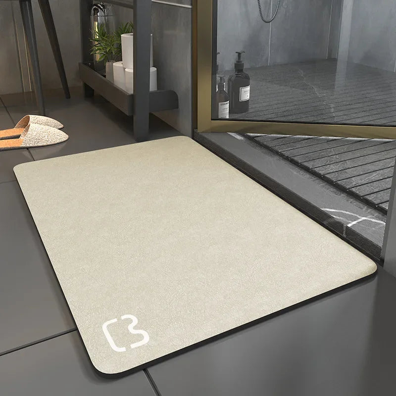 Nordic Diatomite Bath Mat - Soft, Super Absorbent & Non-Slip Toilet Rug