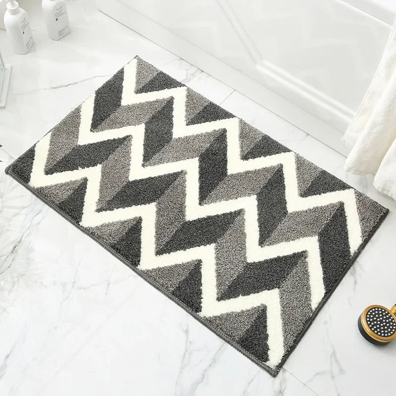 Cashmere Superfine Sand Bath Mat, Ultra Soft Non-Slip Bathroom Rug, Absorbent Microfiber Doormat, Leaf Green Entrance Carpet