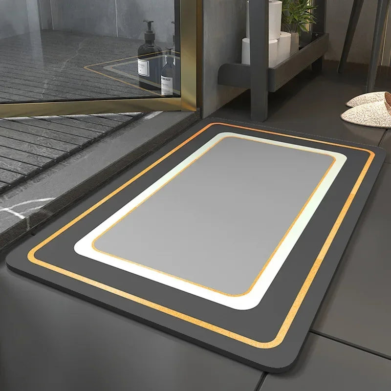 Nordic Diatomite Bath Mat - Soft, Super Absorbent & Non-Slip Toilet Rug