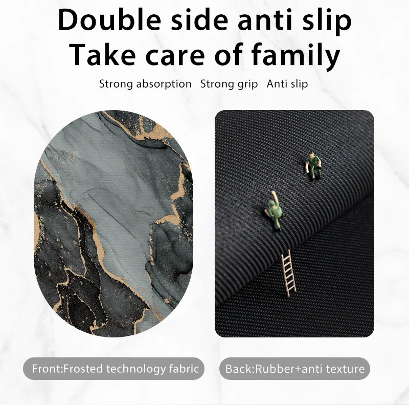 Diatomaceous Earth Bath Mat - Super Absorbent & Quick-Dry Non-Slip Bathroom Floor Mat