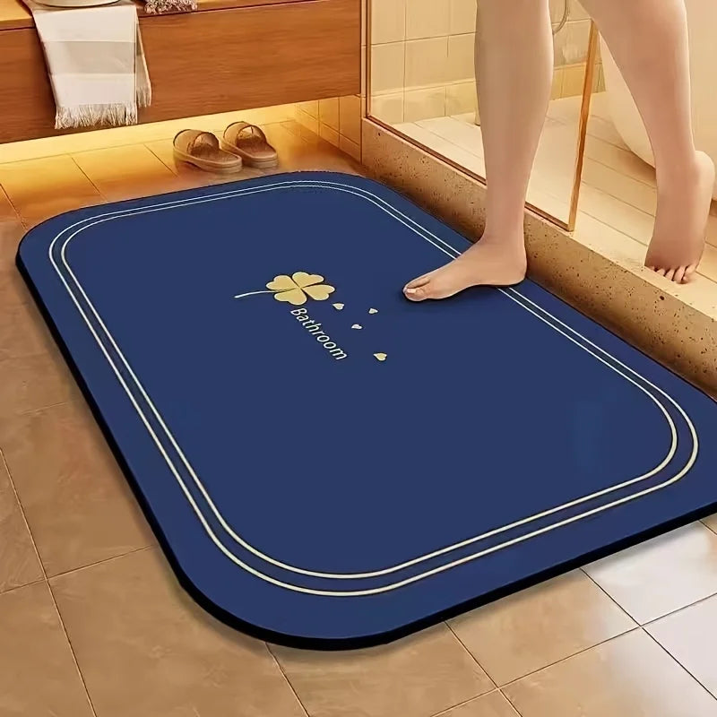 Diatomite Bath Mat - Super Absorbent & Quick-Dry Non-Slip Bathroom Floor Mat