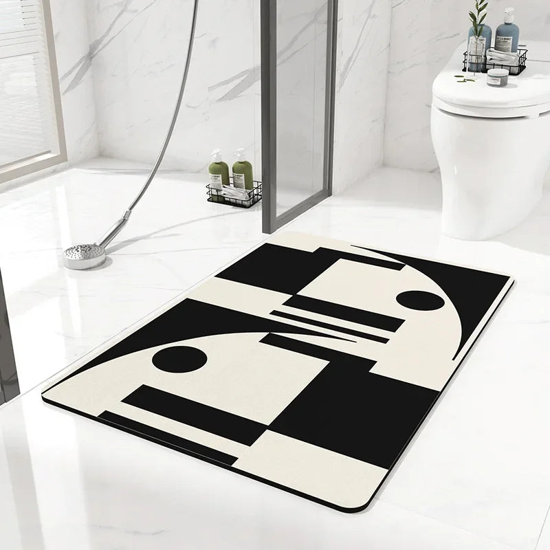 Nordic Diatomite Bath Mat - Soft, Super Absorbent & Non-Slip Toilet Rug