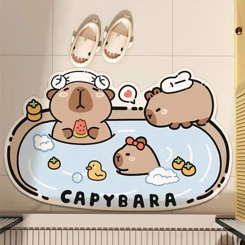 Cute Diatomite Bath Mat - Quick-Dry, Super Absorbent & Non-Slip