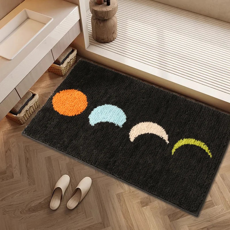 Modern Absorbent Bath Mat - Non-Slip & Quick-Dry Rug for Bathroom & Entrance