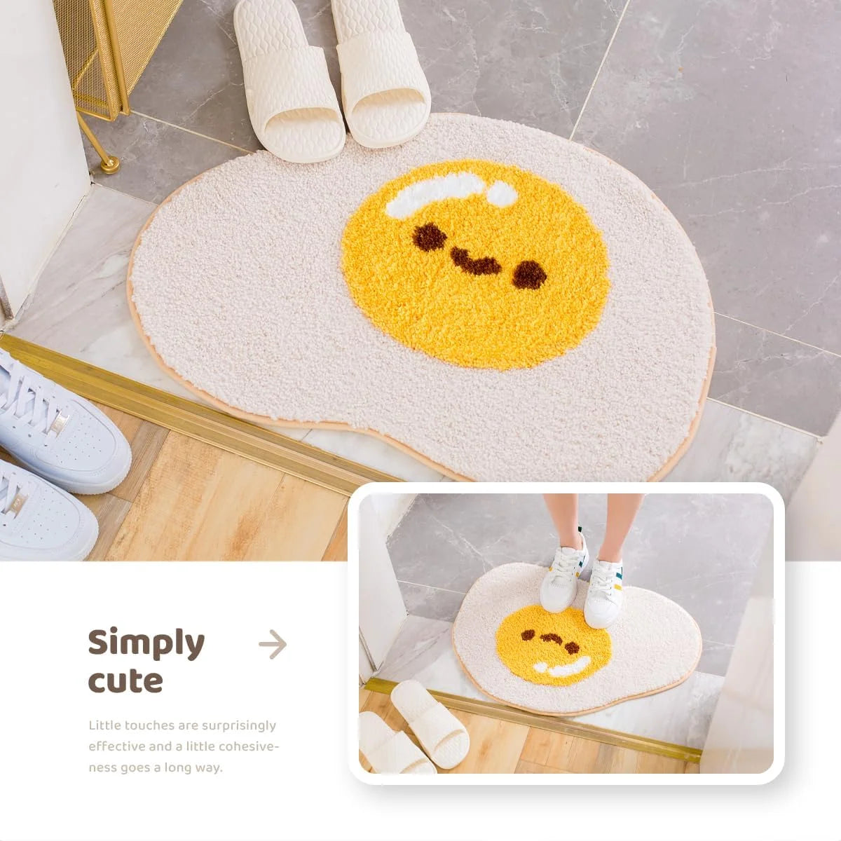 Super Absorbent Bath Mat - Non-Slip & Quick-Dry Bathroom Rug for Shower Door