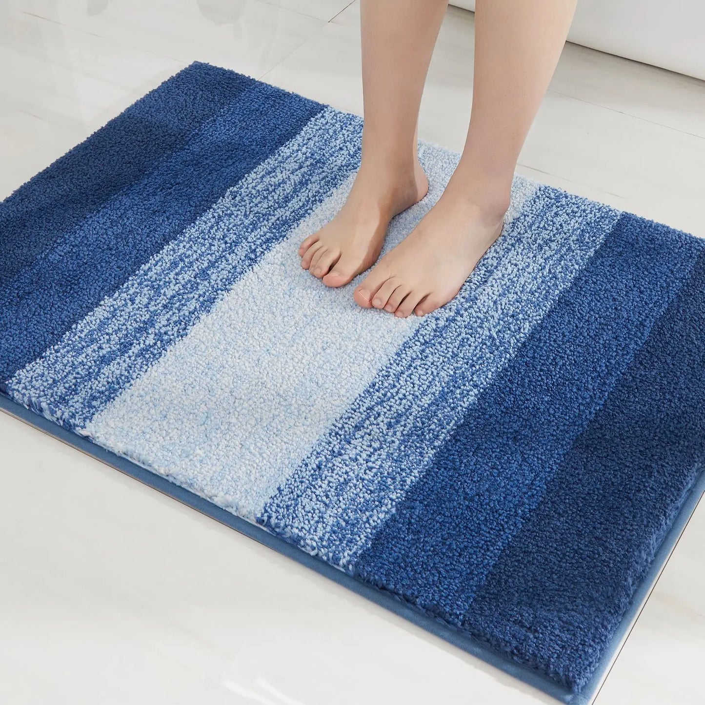 Plush Absorbent Bath Mat - Non-Slip Faux Cashmere Rug for Easy Cleaning