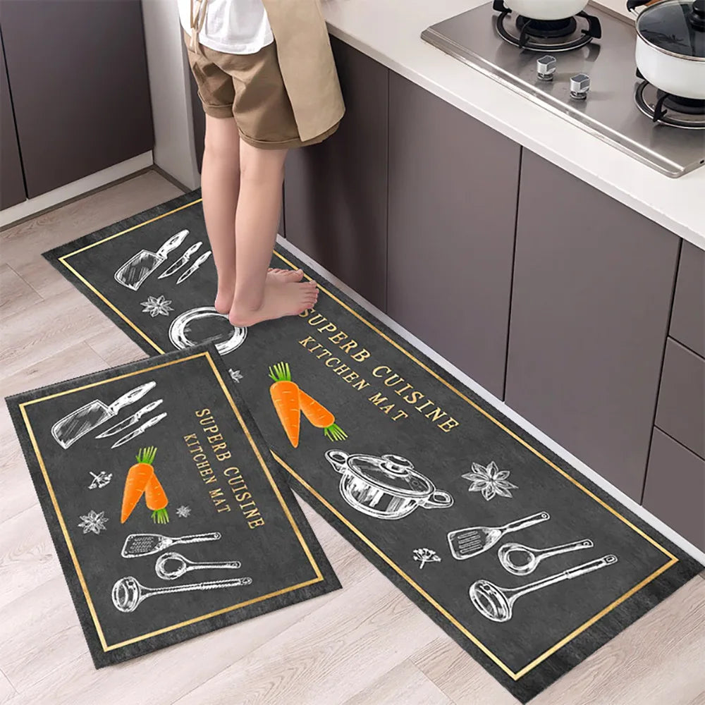 Diatomaceous Earth Kitchen Runner - Long, Absorbent & Non-Slip Floor Mat