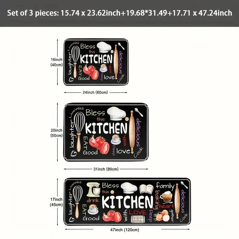 Kitchen Appliance Mat Set - Anti-Slip & Soft Padding for Floor Protection