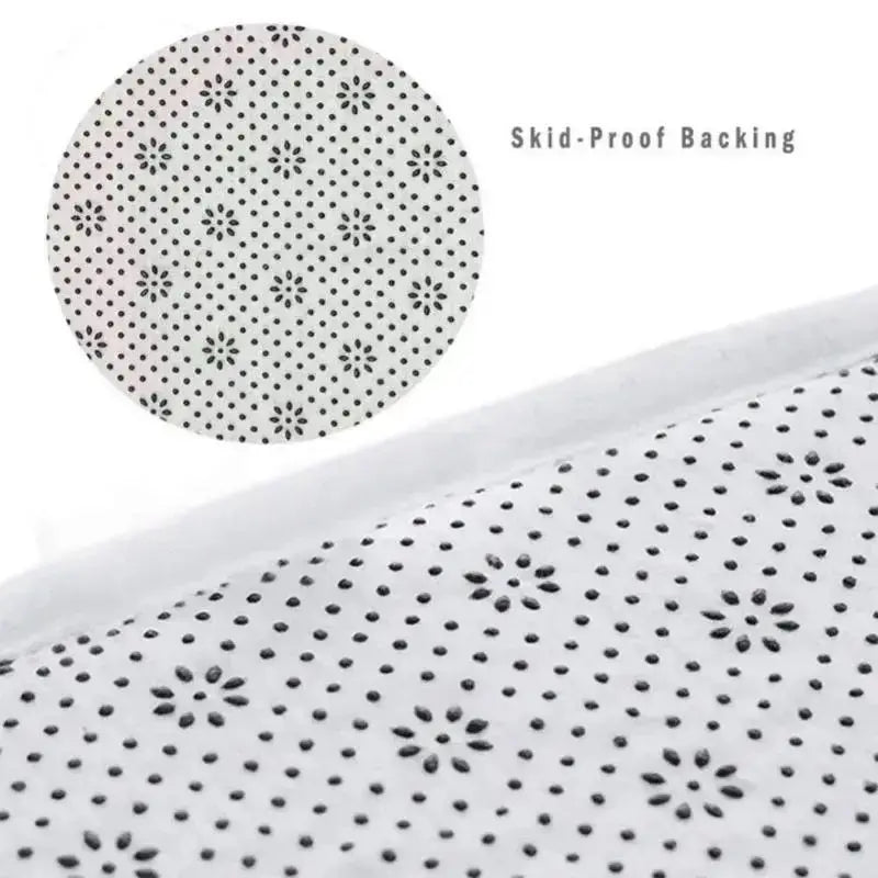 Soft Flannel Half-Moon Doormat - Plush & Comfortable for Indoor Entrance