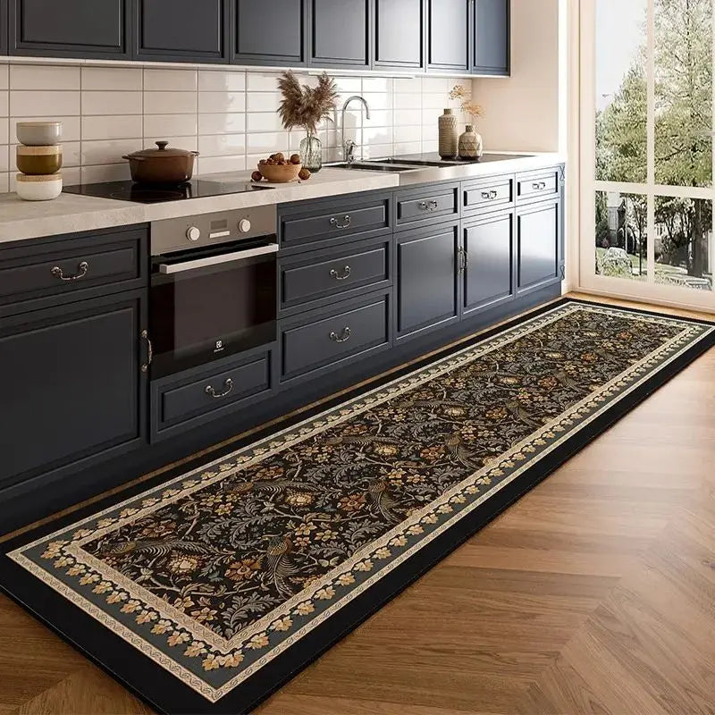 Luxury PVC Kitchen Mat - Oil & Water Resistant, Anti-Slip and Easy Wipe Clean