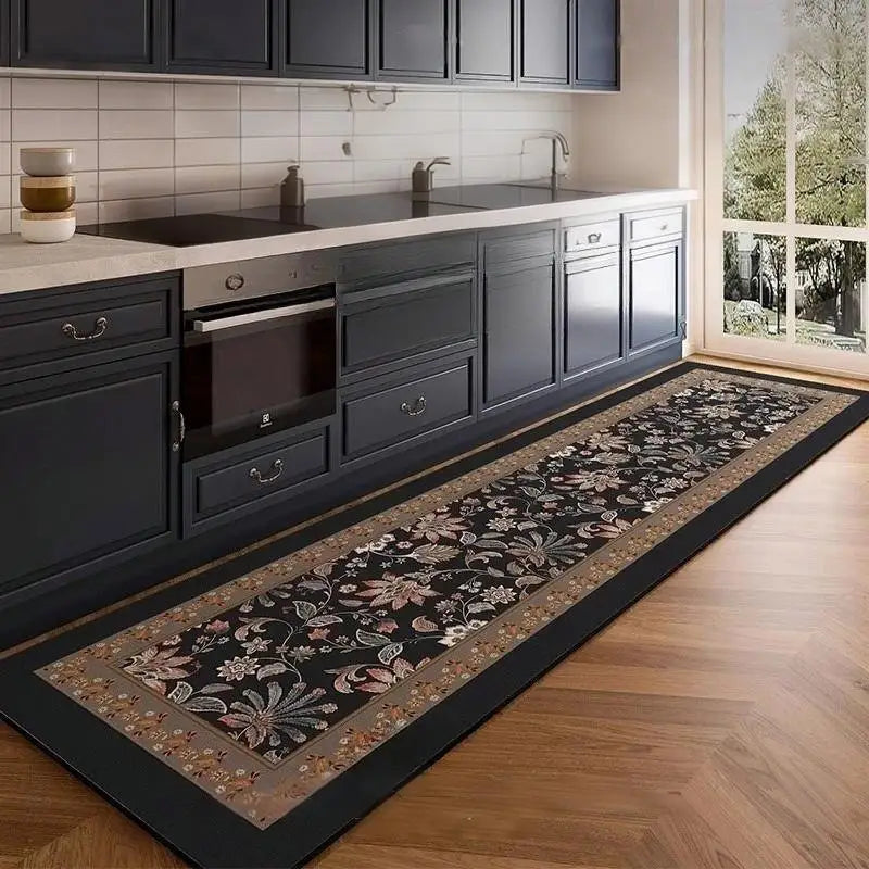 Luxury PVC Kitchen Mat - Oil & Water Resistant, Anti-Slip and Easy Wipe Clean
