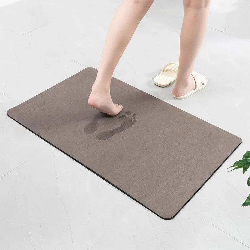 Nordic Diatomite Bath Mat - Soft, Super Absorbent & Non-Slip Toilet Rug