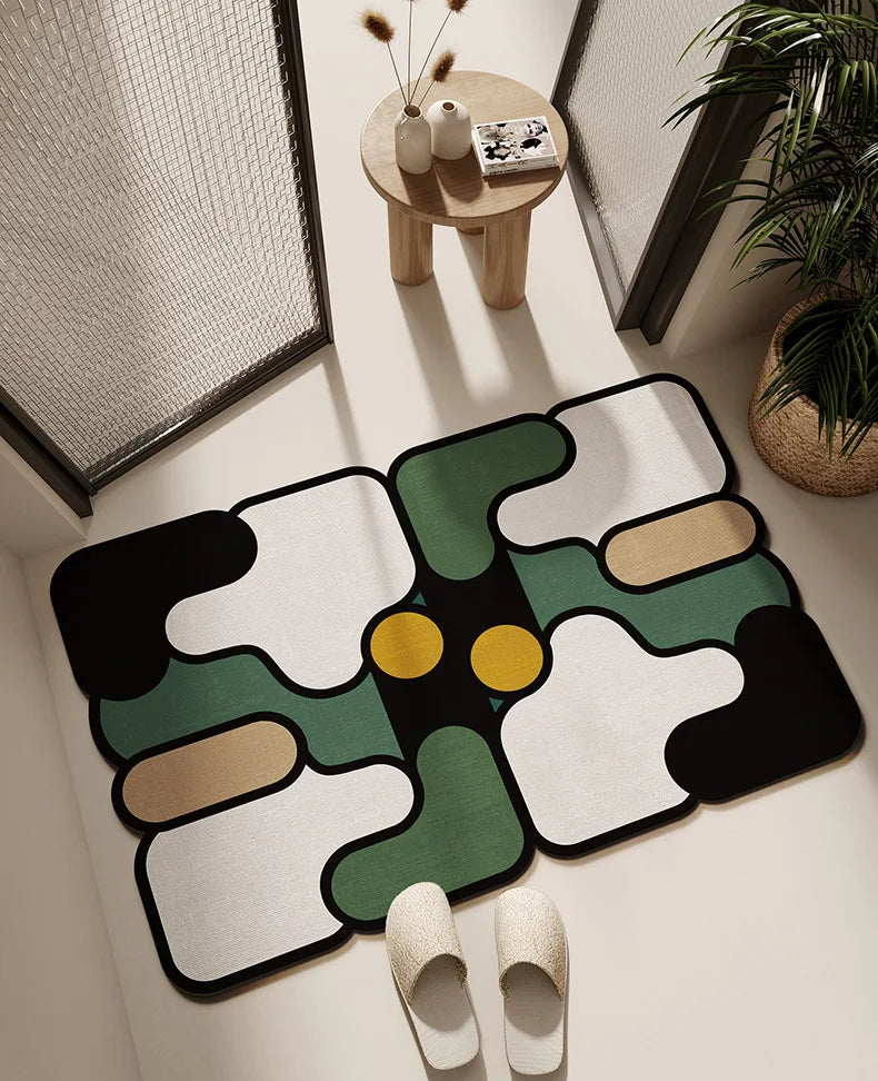 Modern Diatomite Bath Mat - Quick-Dry, Super Absorbent & Non-Slip