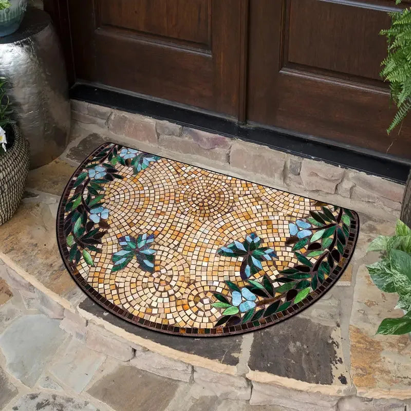 Retro Stone Doormat - Anti-Slip & Dust-Proof Welcome Mat for Entrance