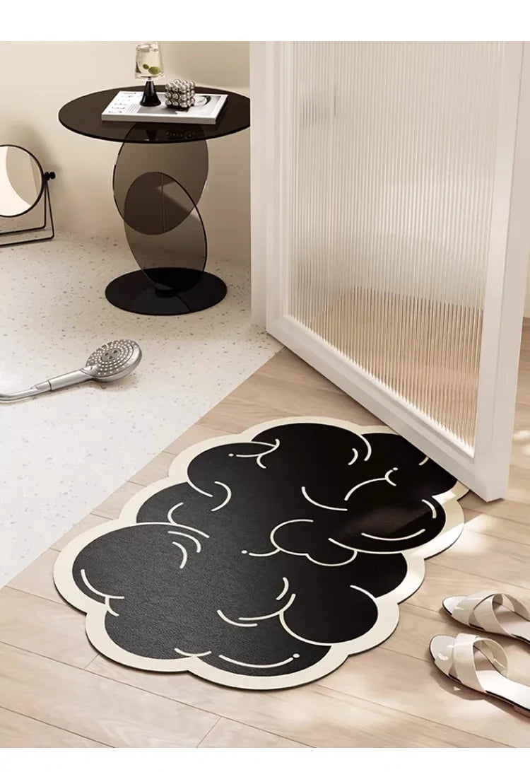 Wave Pattern Anti-Slip Mat - Durable & Absorbent for Bathroom Shower and Kitchen