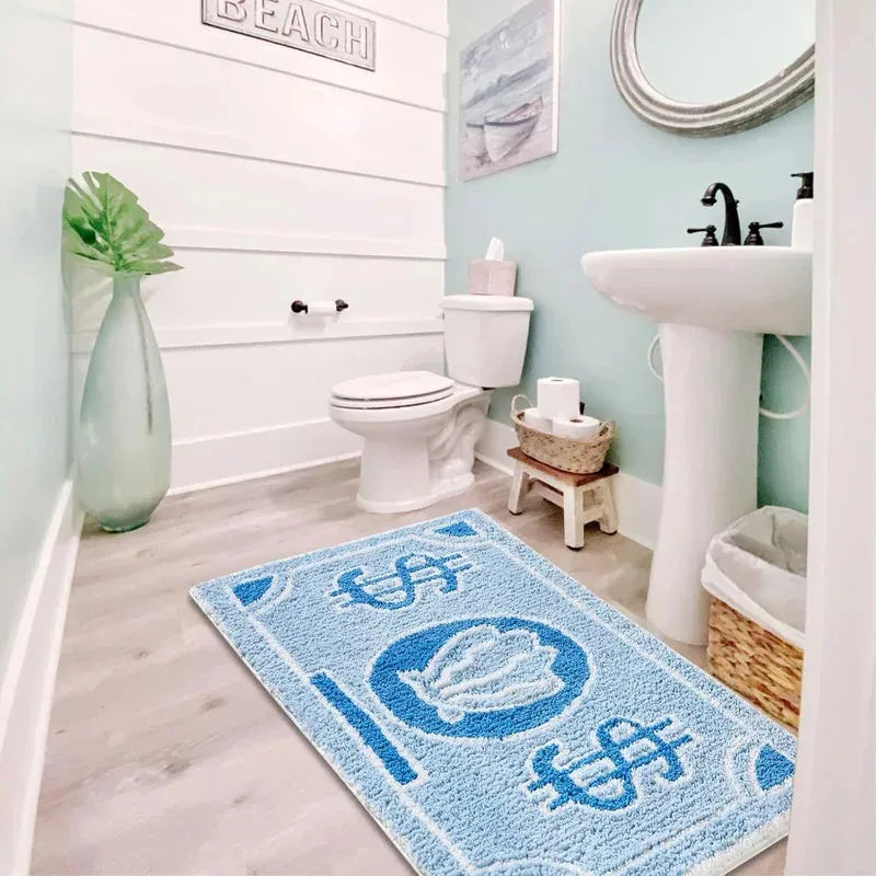 Personalized Dollar Bill Rug - Soft, Non-Slip & Washable Novelty Carpet
