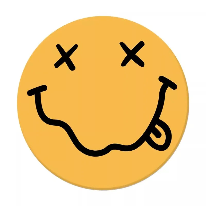 Smiling Face Round Rug - Soft & Comfortable Floor Mat for Living Room and Study