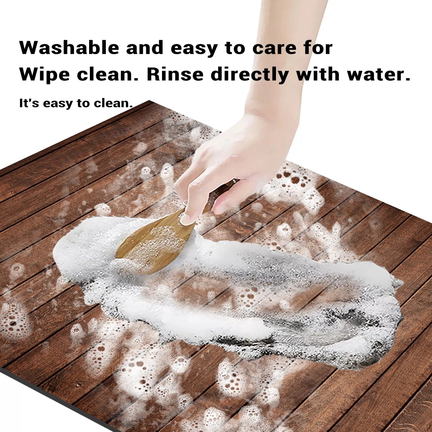 Country Wood Grain Doormat - Quick-Dry & Non-Slip for Bathroom & Entrance