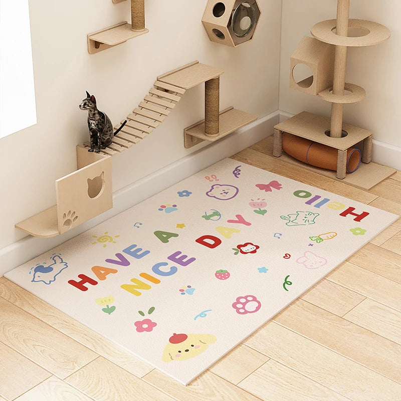 Waterproof Dog Mat, Anti Urine PVC Crate Liner, Non-Slip Pet Bed Tray, Washable Kennel Floor Pad, Cage & Bed Protector