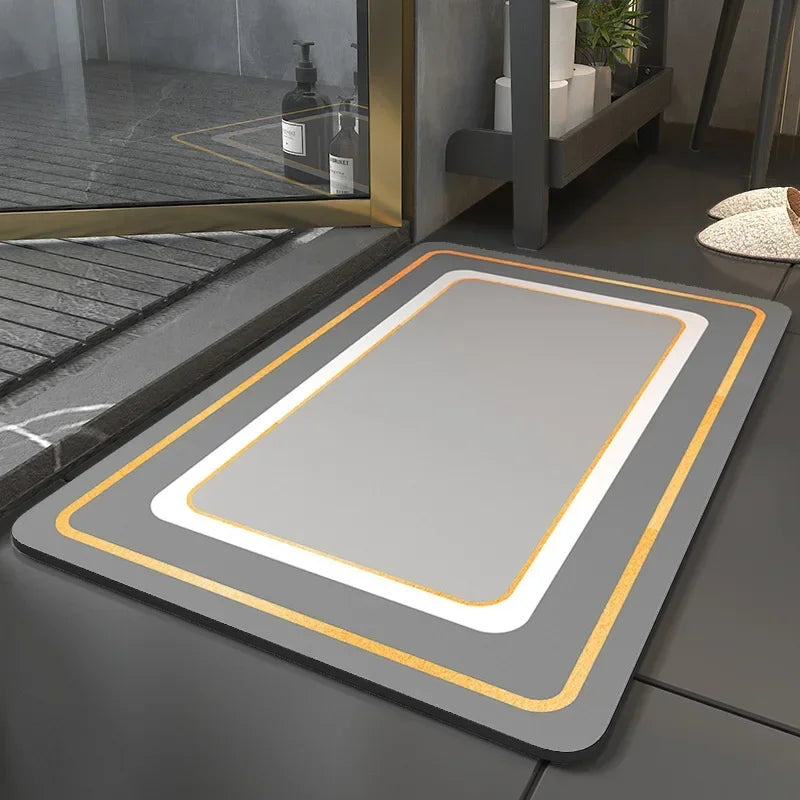 Nordic Diatomite Bath Mat - Soft, Super Absorbent & Non-Slip Toilet Rug