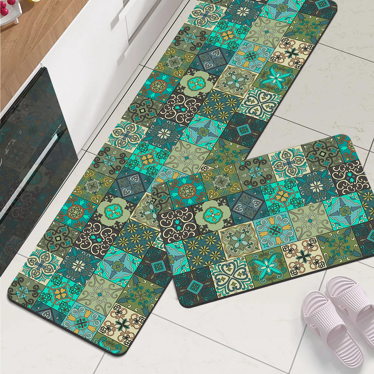 Super Absorbent Kitchen Runner - Waterproof & Washable Long Floor Mat