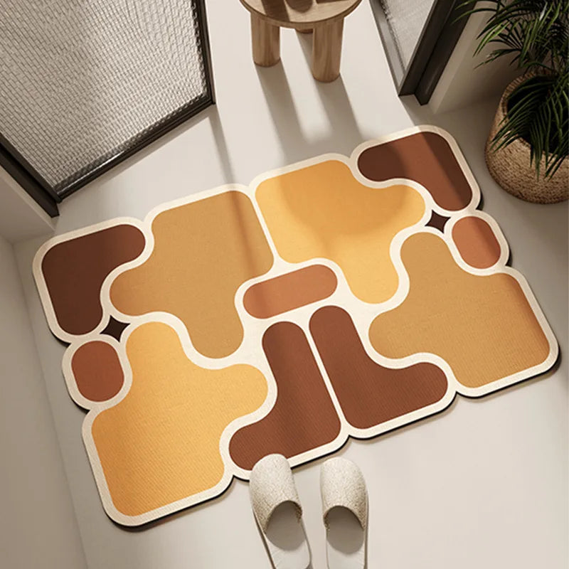 Modern Diatomite Bath Mat - Quick-Dry, Super Absorbent & Non-Slip