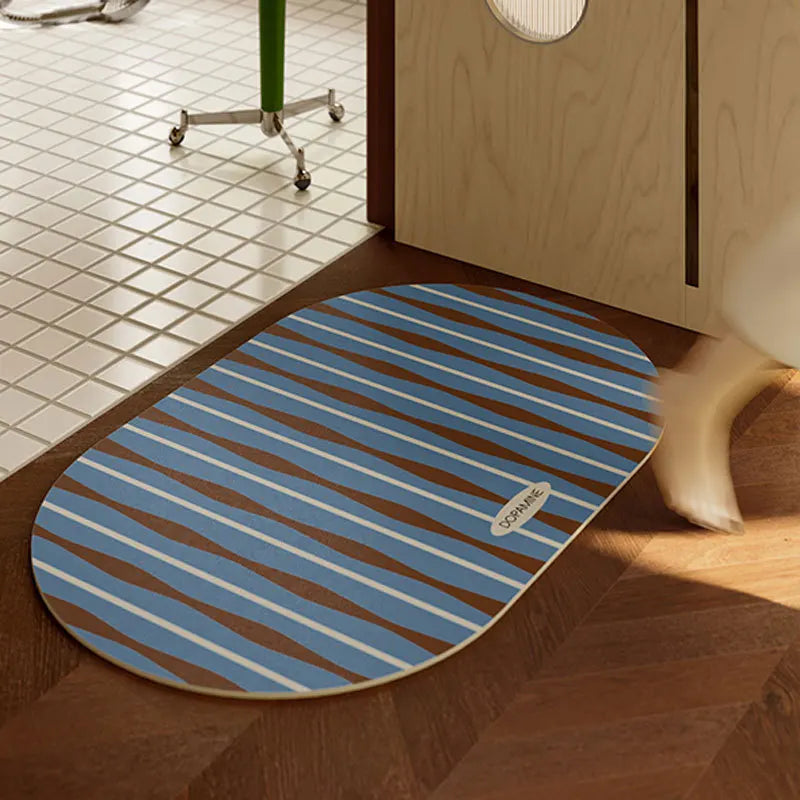 Simple Diatomite Bath Mat - Super Absorbent & Non-Slip Toilet Foot Rug