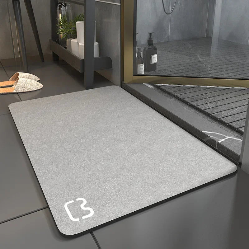 Nordic Diatomite Bath Mat - Soft, Super Absorbent & Non-Slip Toilet Rug
