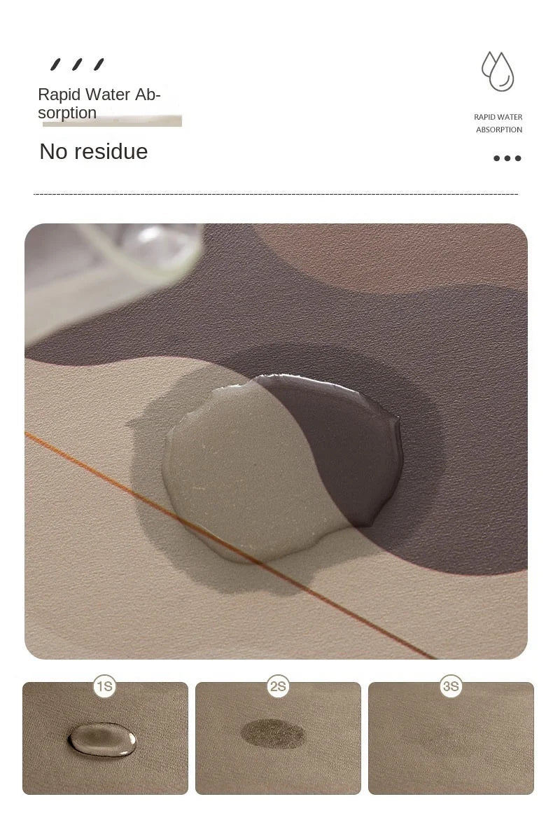 Modern Diatomite Kitchen Mat - Oil Resistant, Non-Slip & Easy to Clean