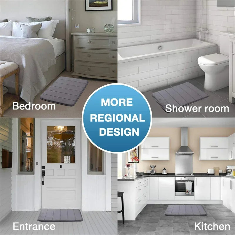 Premium Absorbent Bath Mat - Thick, Non-Slip & Machine Washable Bathroom Rug