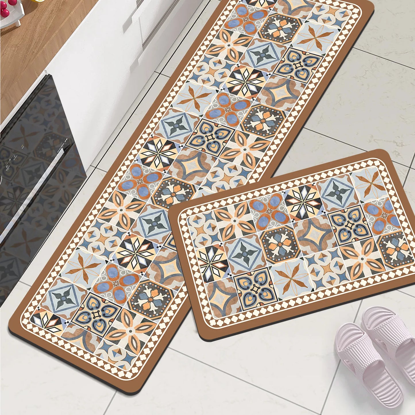 Super Absorbent Kitchen Runner - Waterproof & Washable Long Floor Mat