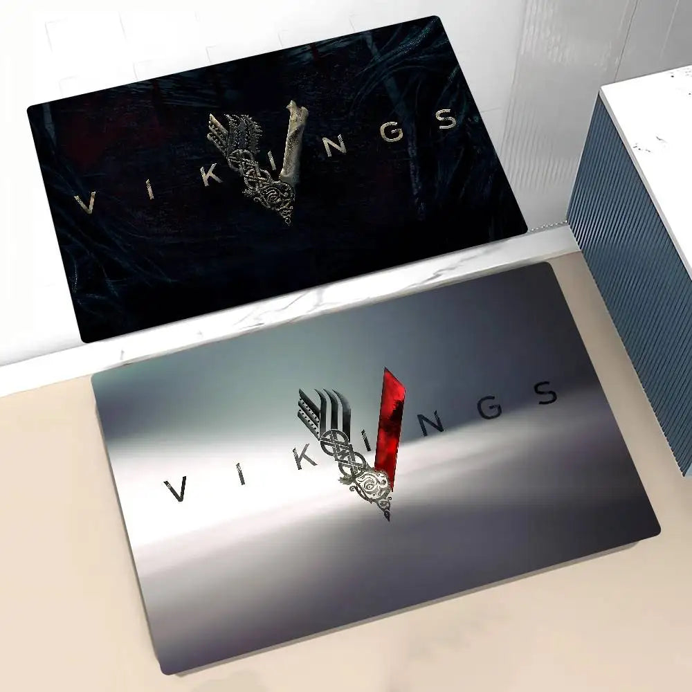Vikings Anime Logo Mat - Non-Slip Doormat for Game Room & Bedroom Decor