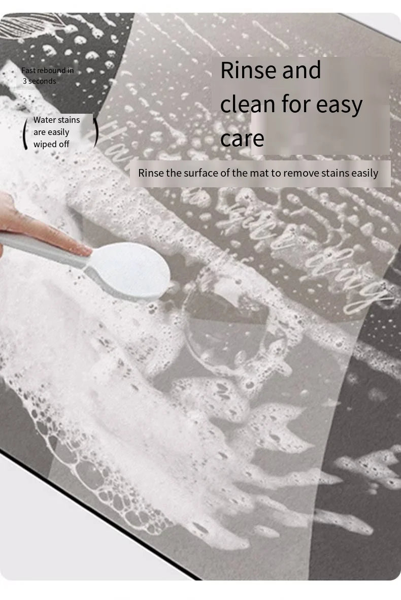 Capybara Diatomite Bath Mat - Quick-Dry, Absorbent & Non-Slip Bathroom Floor Rug