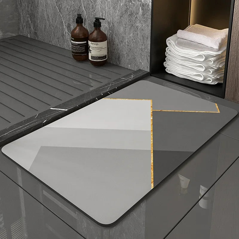 Nordic Diatomite Bath Mat - Soft, Super Absorbent & Non-Slip Toilet Rug
