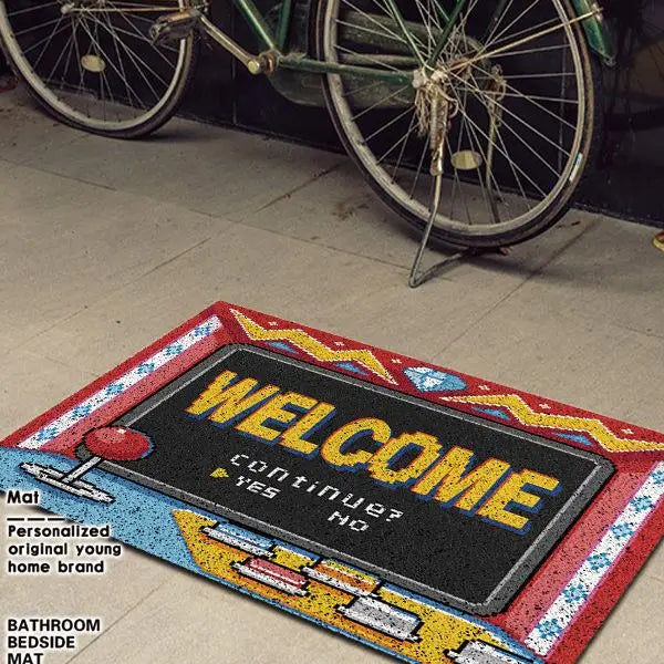 Retro Game Console Doormat - Dirt Resistant & Easy Clean Gamer Entry Rug