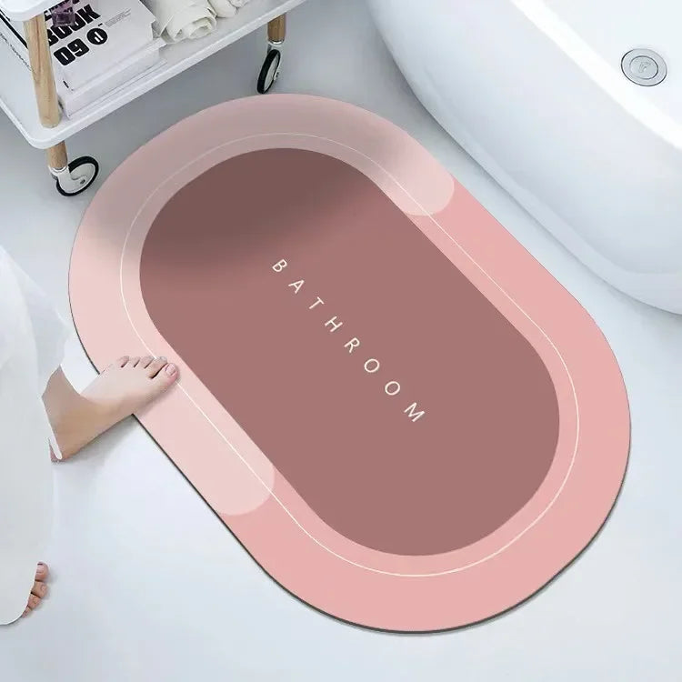 Diatom Mud Bath Mat - Super Absorbent & Fast-Drying Non-Slip Floor Mat for Bathroom