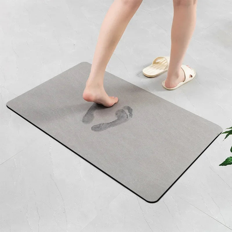 Nordic Diatomite Bath Mat - Soft, Super Absorbent & Non-Slip Toilet Rug