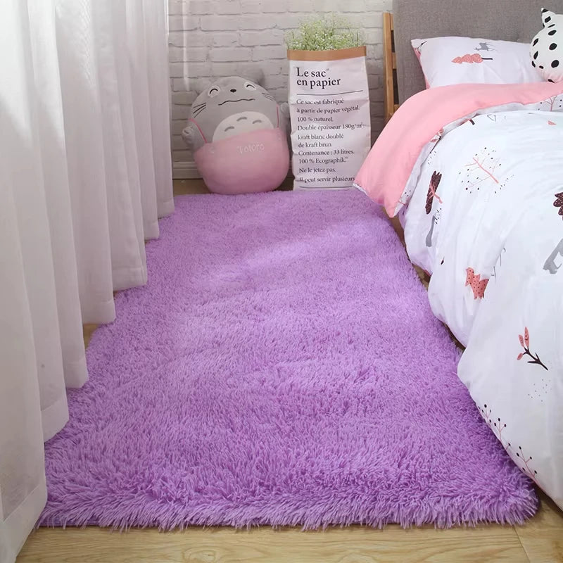 Luxury Plush Rug for Girls Room - Soft & Easy Care Bedside or Living Room Carpet