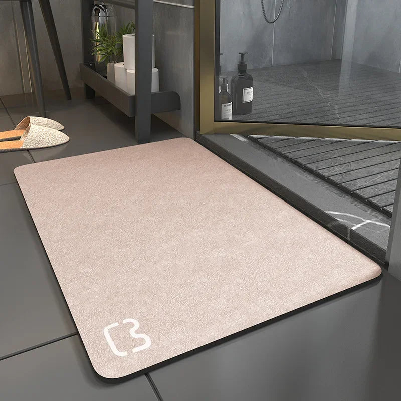 Nordic Diatomite Bath Mat - Soft, Super Absorbent & Non-Slip Toilet Rug