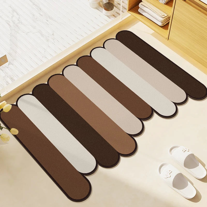 Soft Diatomite Bath Mat - Super Absorbent & Non-Slip Toilet Rug